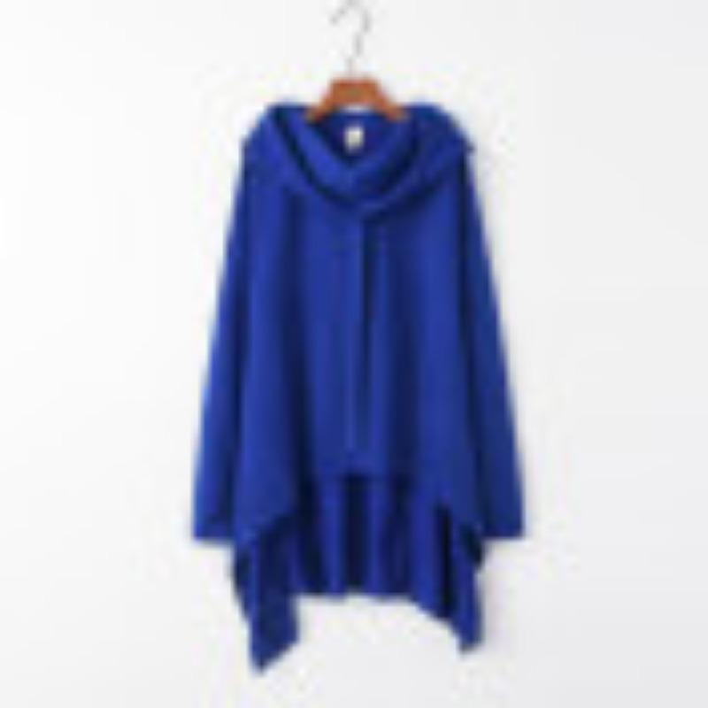 Women S Hooded Long Sleeve Solid Mid Length Sweatshirt European Style