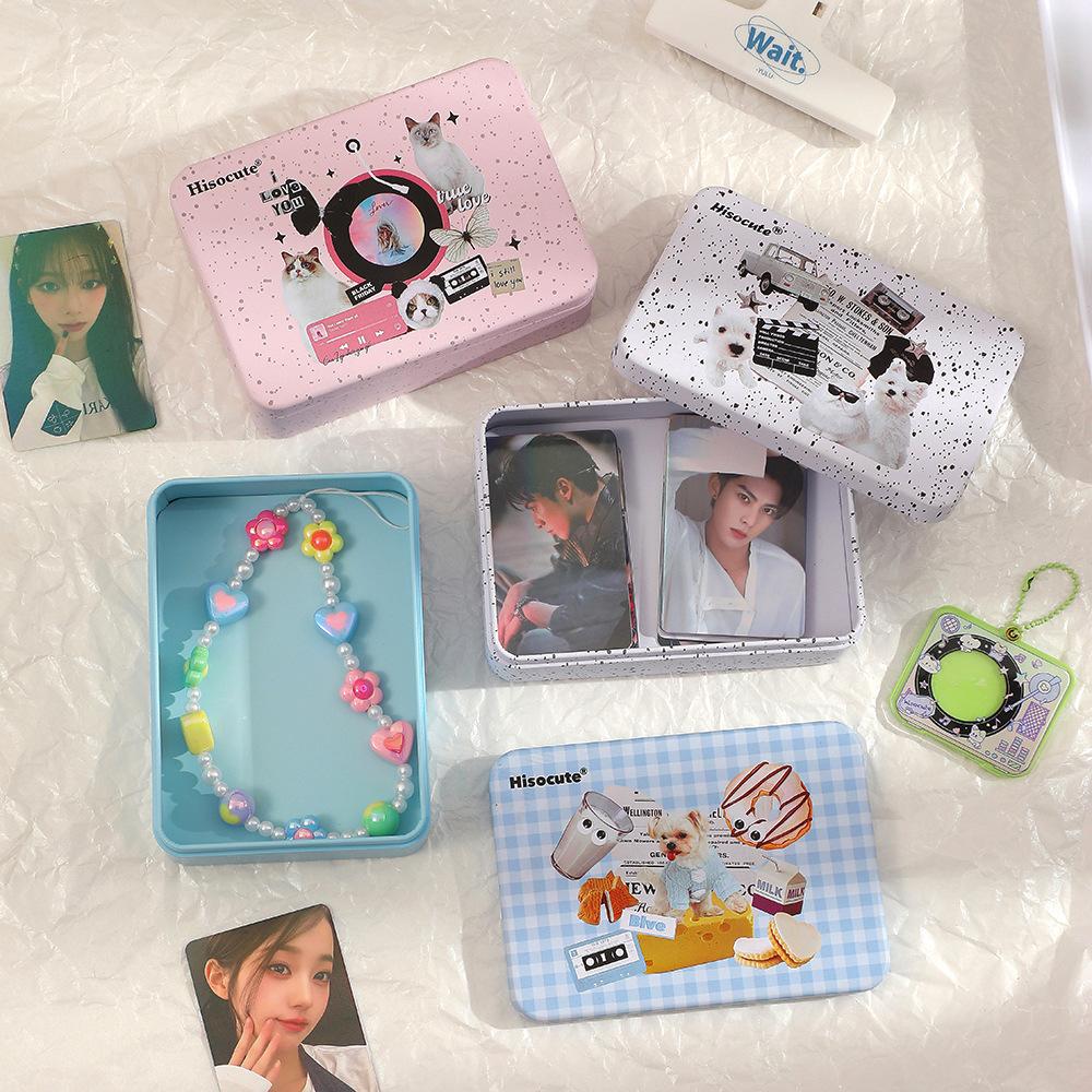 Настольный ящик для хранения ручной работы, материал «сделай сам», ящик для хранения большой емкости, 3-дюймовый железный ящик для хранения фотографий