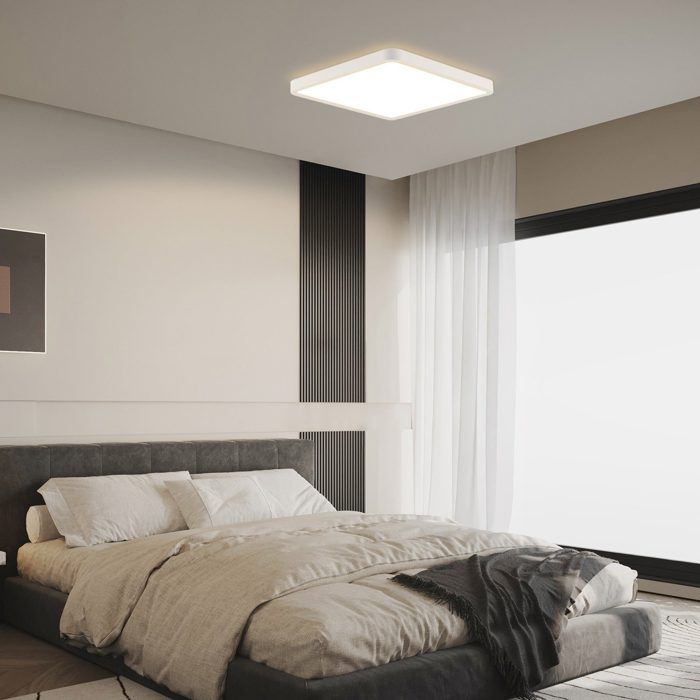 Plafonnier LED - NETTLIFE - 23 cm 23W - Blanc chaud 3000K - Métal - IP44