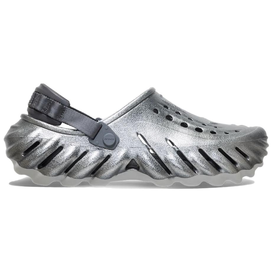 Crocs Кроксы Echo Clog Унисекс Серебристые 214109-1FS