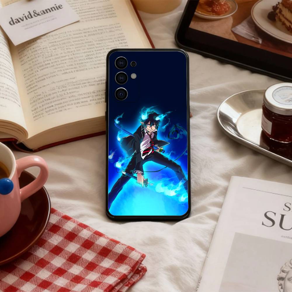 Blue Flame Blue Exorcist Phone Case For Samsung S 25,24,23,22,30,21,10,9,Ultra,Plus,Lite,FE,4,5 G Soft Black Case