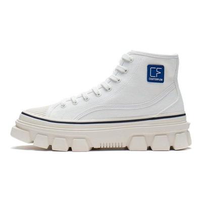 Li Ning CF Flow Trendy Casual Durable High-Top Sports Shoes Unisex Sneakers Milk-Gray AGCS206-1