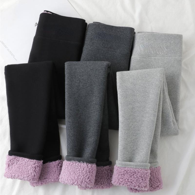 Зимние толстые теплые леггинсы женские с высокой талией утягивающие колготки флисовые зимние брюки женская термоодежда