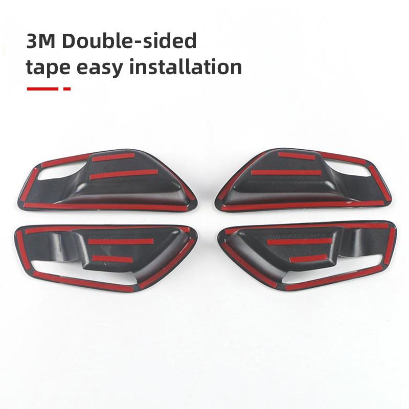 Для Hyundai Tucson NX4 2021 2022 2023 гибридный автомобиль N Line внутренняя дверная ручка чаша отделка рама крышка ABS углеродное волокно аксессуары