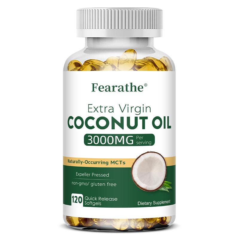 Fearathe Extra Virgin Coconut Oil Softgels 3000mg 120 Count