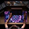 Большой цветочный мандала коврик для мыши Игровой коврик для клавиатуры Домашний офисный коврик для стола Яркие фиолетово-сине-розовые коврики для мыши для стола Коврик для мыши