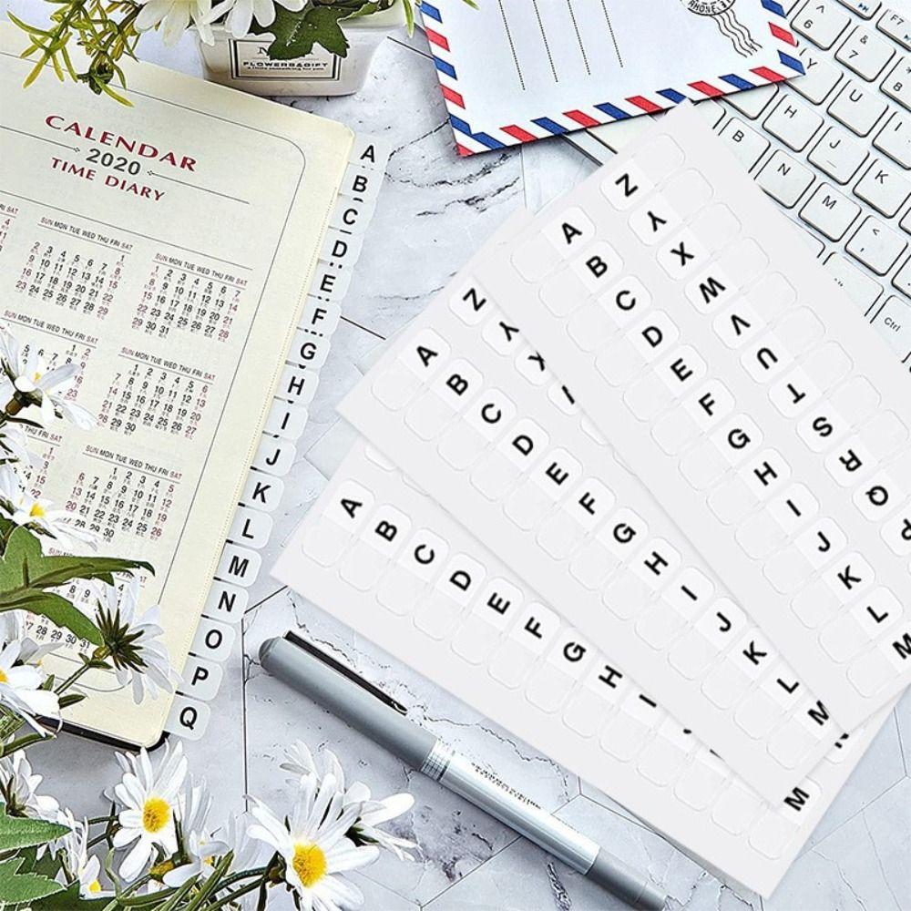 Colorful Alphabet Page Markers Small Strips Sticky Index Tabs Notebooks
