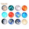 12Pcs Crystal Glass Moon Planets Decorative Fridge Magnets Cabinet Stickers Live City Fashion Home Decor