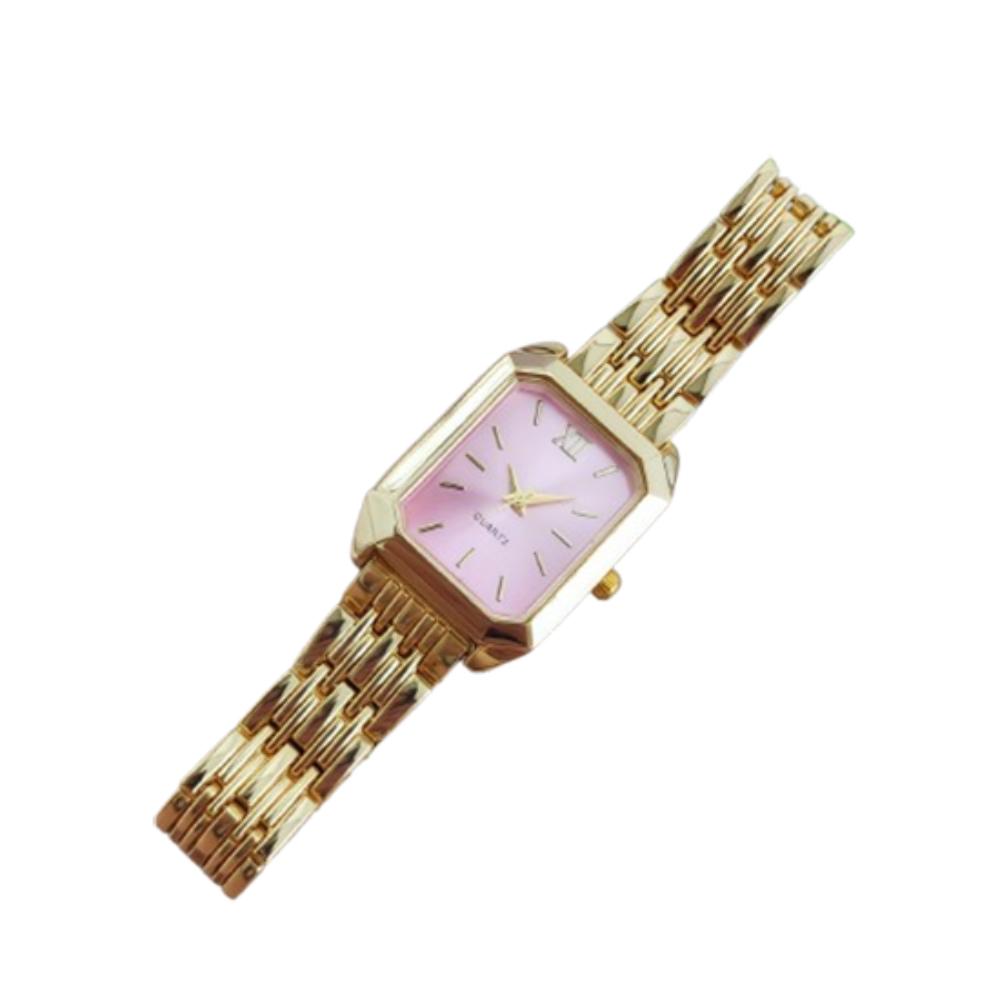 Square Dial Rhinestone Quartz Watch Slim Strap Rhinestone Watch Women Quartz Watch Casual Wear