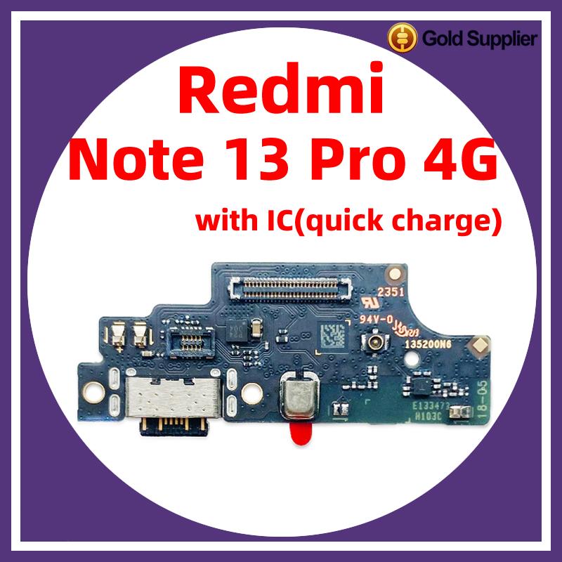 For xiaomi redmi note 13 Pro 4G 5G Dock Connector USB Charger Charging Port Flex Cable Board Replacement