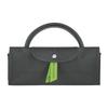 Longchamp Le Pliage Green 45 Модная однотонная сумка-тоут для путешествий на кнопке-молнии без плечевого ремня, холст с кожаной отделкой, большая 1624919P66