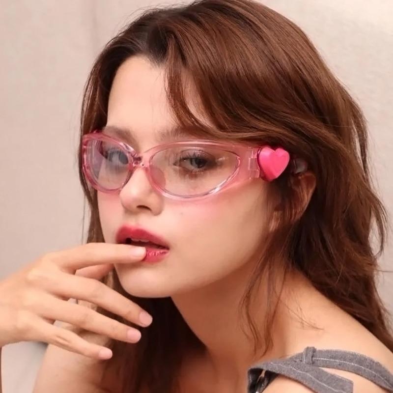 Non-polarized Sweet Style Sunglasses for Women Y2K Stylish UV Protection Outdoor Sun Glasses Korean Stylish Sunglasses Women