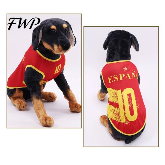 Pet Game Day Outfit Soccer Jersey Dog T-Shirt Breathable Tank Top Sleeveless Summer Football Shirt Apparel for Small Medium Large Dogs Party