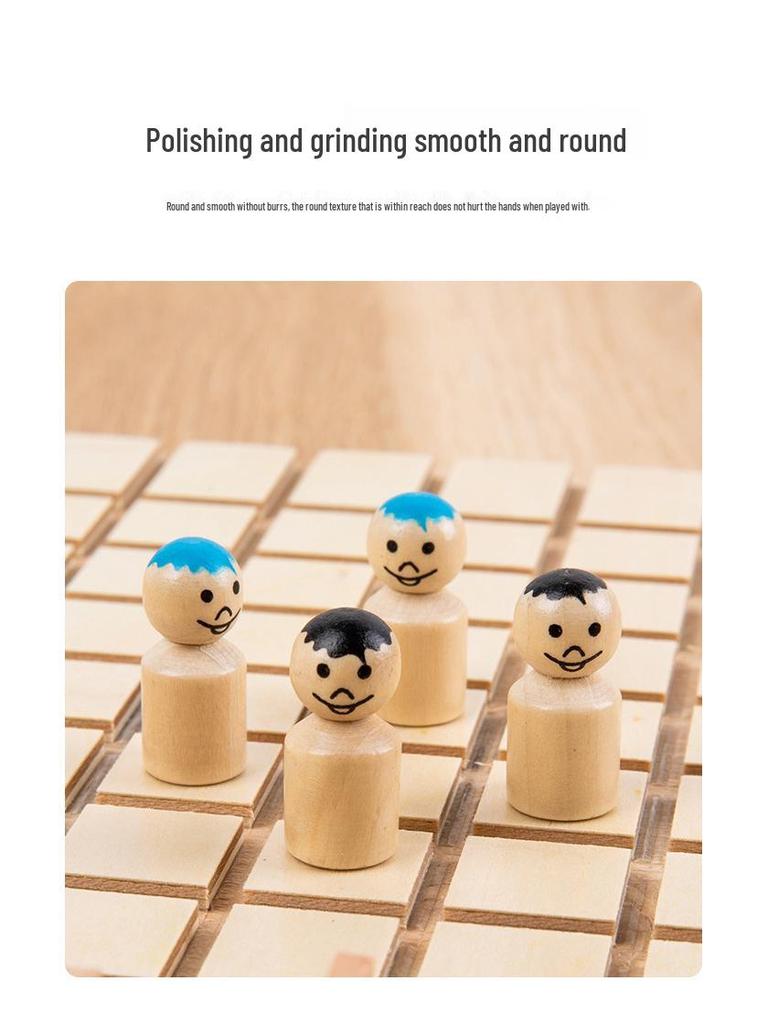 Children's Educational Strategy Chess Game - Wooden Logic and Intelligence Table Toy
