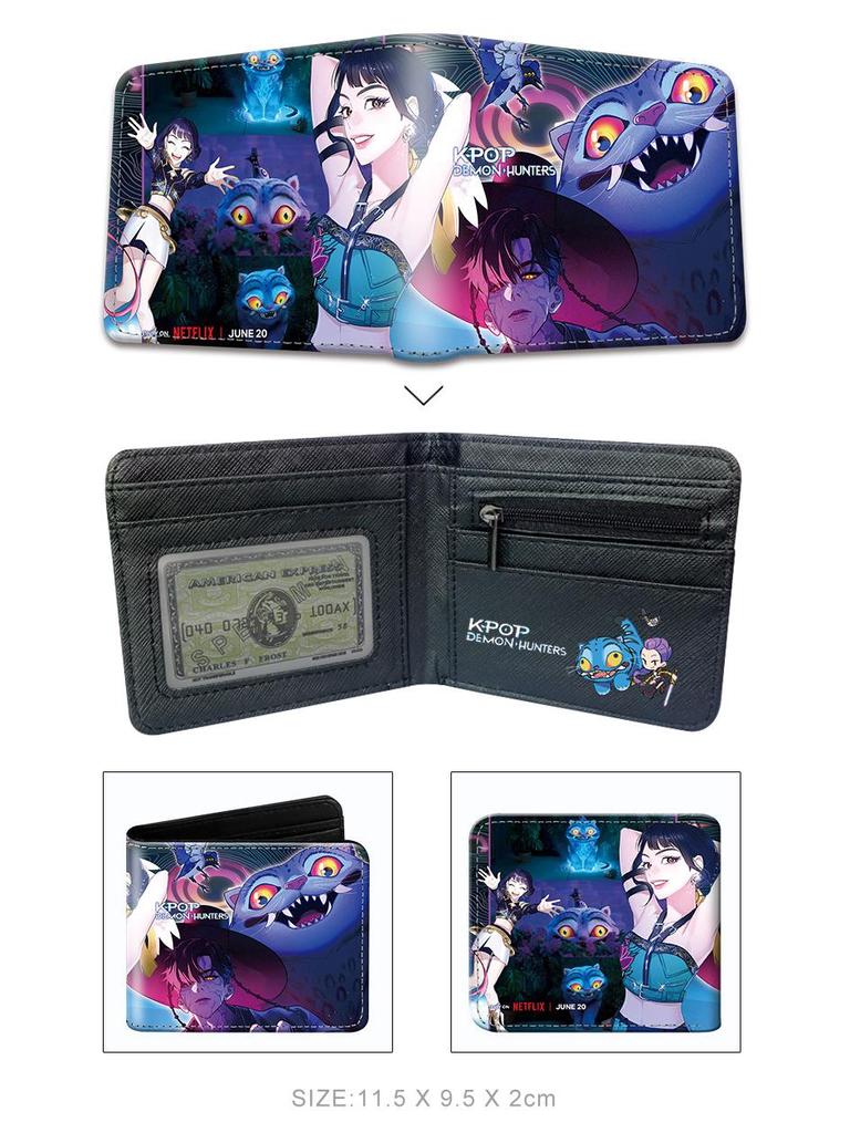 K-POP Demon Hunter Девичья группа 3D Тисненый Аниме Кошелек для Студентов и Поклонников