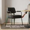 Upholstered Armchair with Metal Legs Nordic Design Padded Metal Frame Chair Soft Padding Modern Design for Students