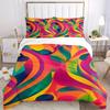 3pcs Abstract Art Print Bedding Set, Breathable and Soft, Suitable for Bedroom Decor (1*Duvet Cover + 1/2*Pillowcases, No Core) yy250821116