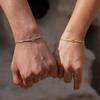 Нежный круглый змеевидный браслет-узел для пары или друзей, из нержавеющей стали с золотым покрытием, модный, оптом