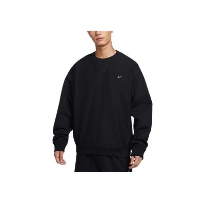 Nike Однотонный свитшот с круглым вырезом Solo Swoosh, флисовый пуловер с длинными рукавами, мужской свитшот HV1087-010