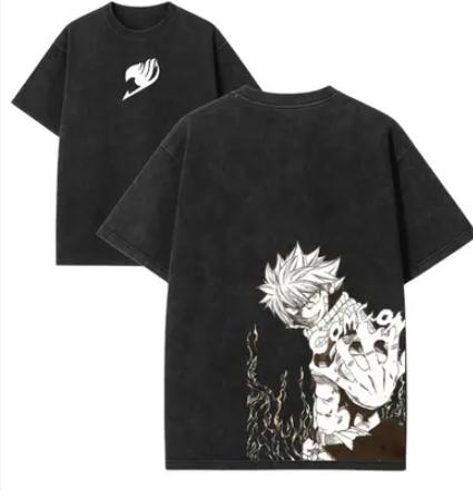Anime Fairy Tail Juvia Lockser Print Tshirt Clothing Washed Tshirt Comfortable Oversized Unisex high quality hot product tee