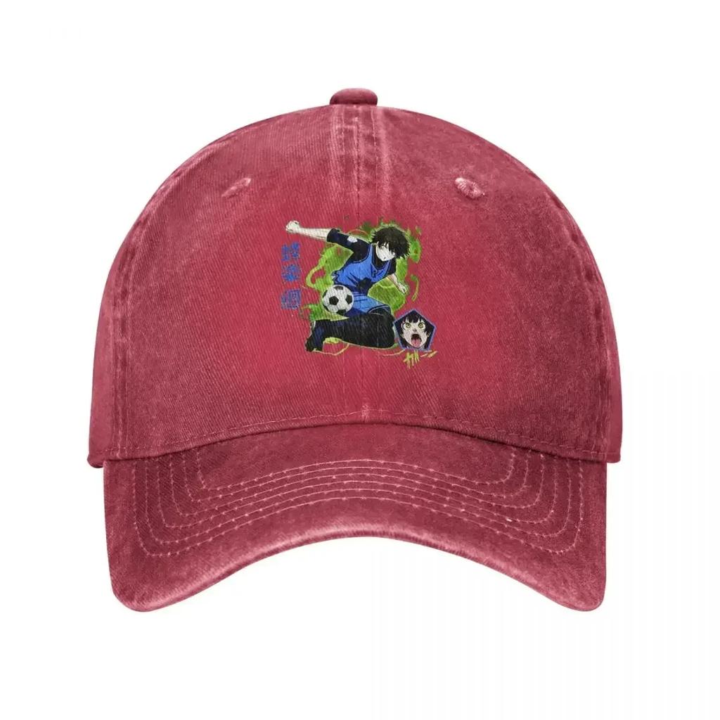 Бейсболки Meguru Bachira Blue Lock Винтажные Потертые Стиранные Манга Футбол Аниме Snapback Кепка Мужская Женская Кепки для улицы Кепка
