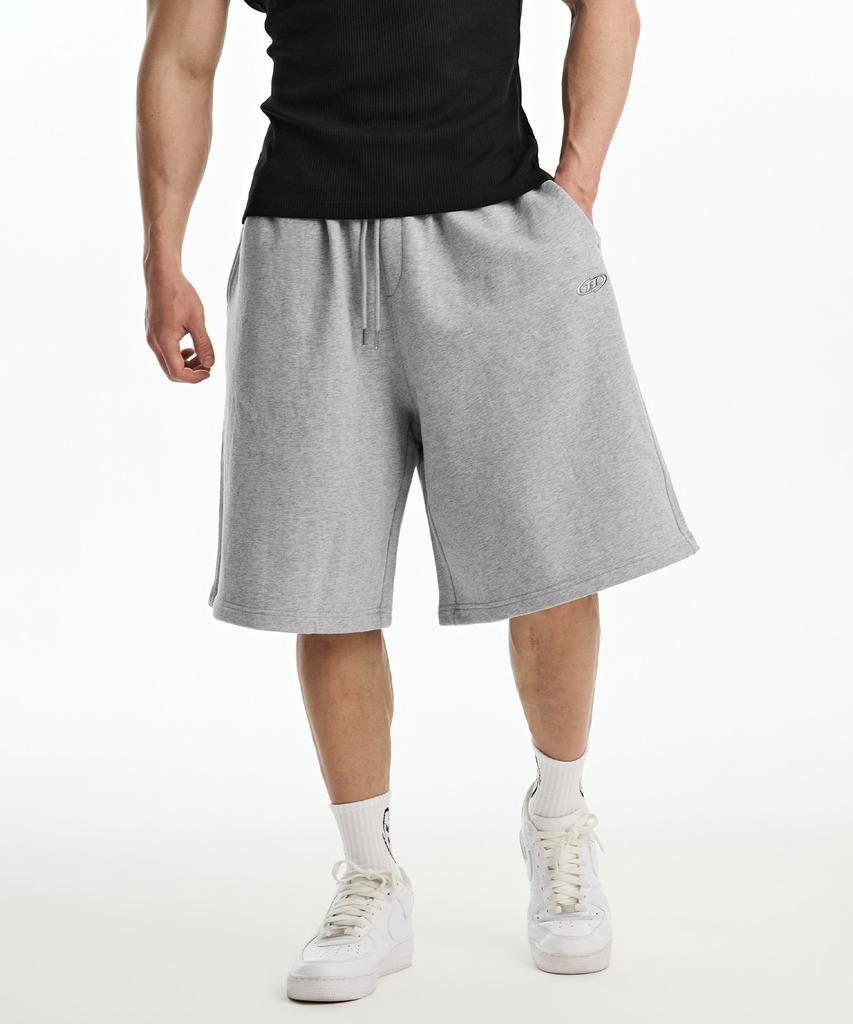 BORN TO WIN Chrome B Logo Half Pants Long Ver [Melange Grey]