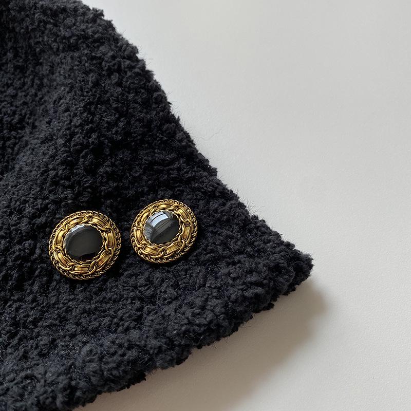 Yisen ESSTUDIO шерстяное кашемировое твидовое пальто в стиле ретро с металлическими пуговицами