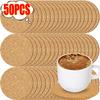 50/1 шт. Нескользящая пробковая подставка Натуральная деревянная подставка для чашки Теплоизоляционные подкладки Держатель для кружки для чая, кофе, напитков Аксессуары для декора стола