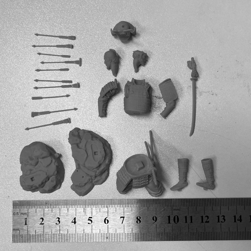 Масштаб 1/24 Торанага Ёсии Смола Полная фигура Сборная модель Историческая военная диорама Несобранная Неокрашенная 3D печать