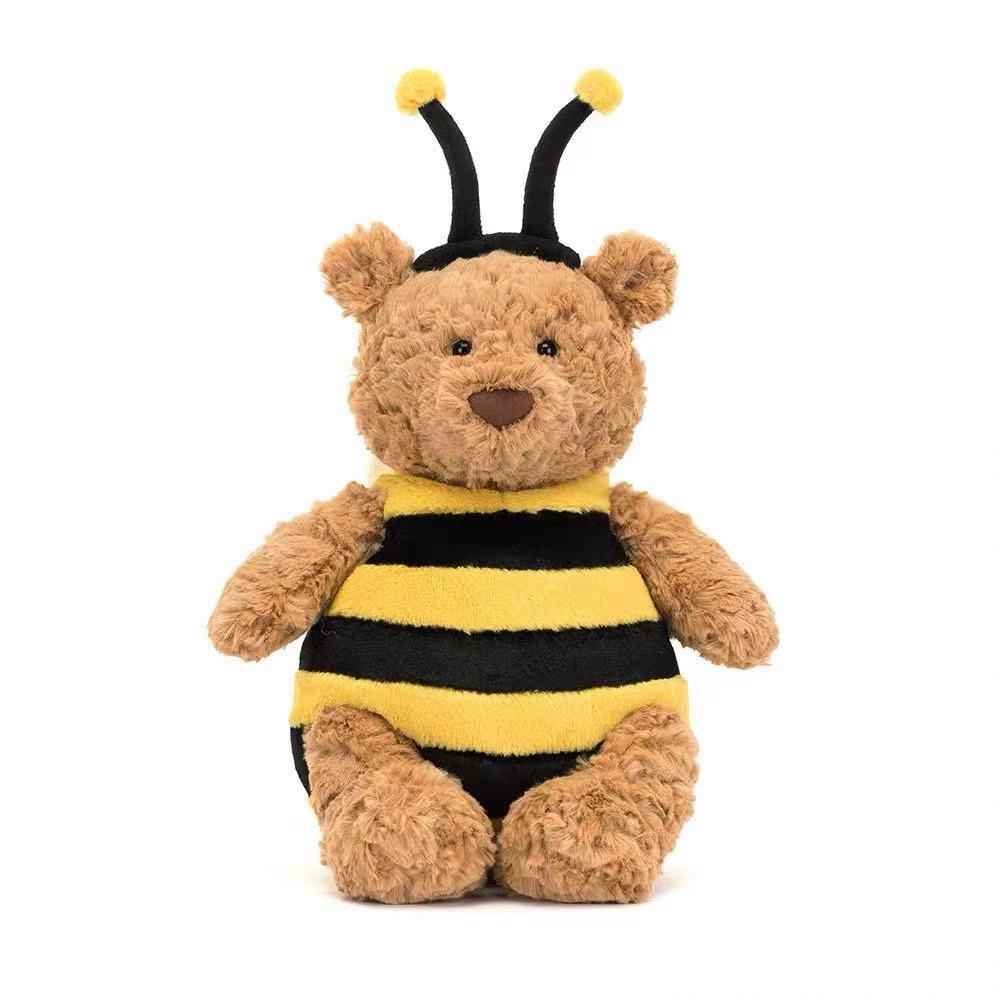 Bee Bear Plush Toy Cartoon Stuffed Doll Animal Bedroom Decoration Kids Gift