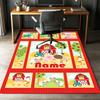 Custom Name Animals Printed Carpet,Rug for Office Chair Living Room Bedroom Kitchen Room Decor Gifts.