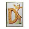 Plakat Żyrafa Z Literą D Plakat Żyrafa Z Literą D, 30X40 Cm, Rama Drewniana Jasny Dąb, Papier Matowy 230 Gsm