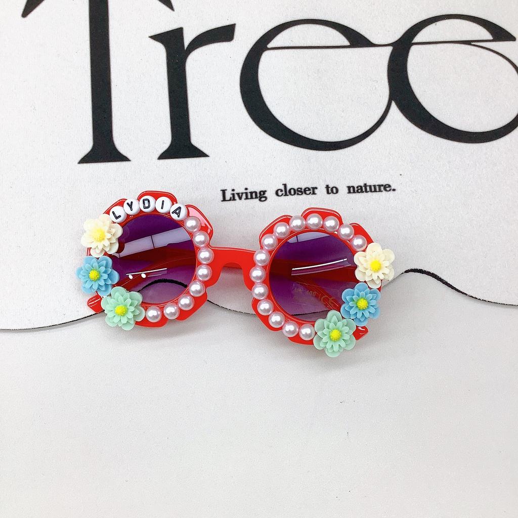 Fashion Children'S Sunglasses Diy Personality Cute Flower Baby Sunglasses Sunglasses Boys And Girls Glasses Tide