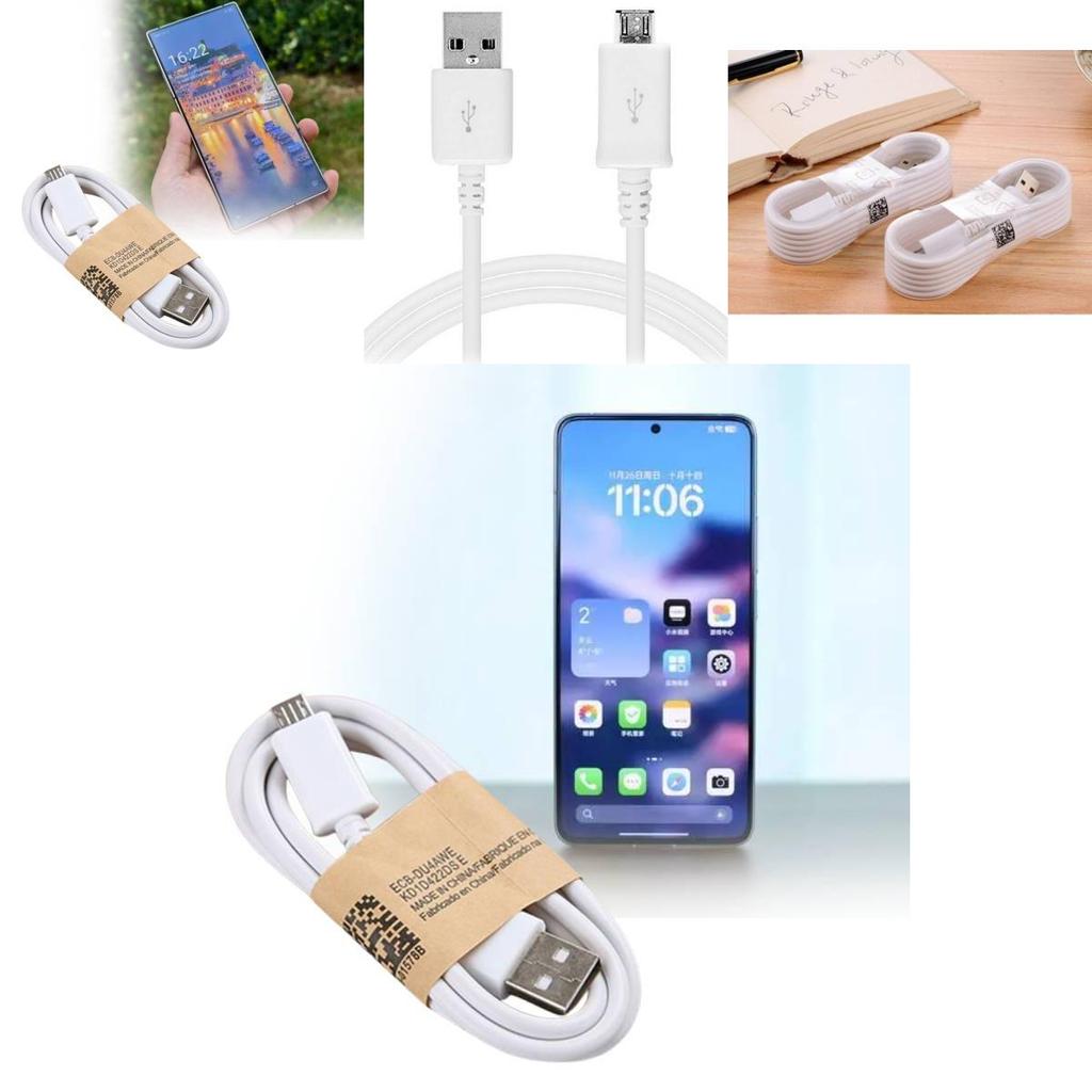 Премиальный белый 1-метровый кабель Micro USB для зарядки телефонов Samsung S4, Honor, Xiaomi, Android