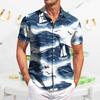 Men's Casual Short-sleeved Shirt Slim Fit Stylish Men's Hawaiian Print