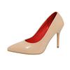 Summer New Pointed Thin Heel Temperament High Heel Light Mouth Patent Leather Single Shoes Nude Versatile High Heels