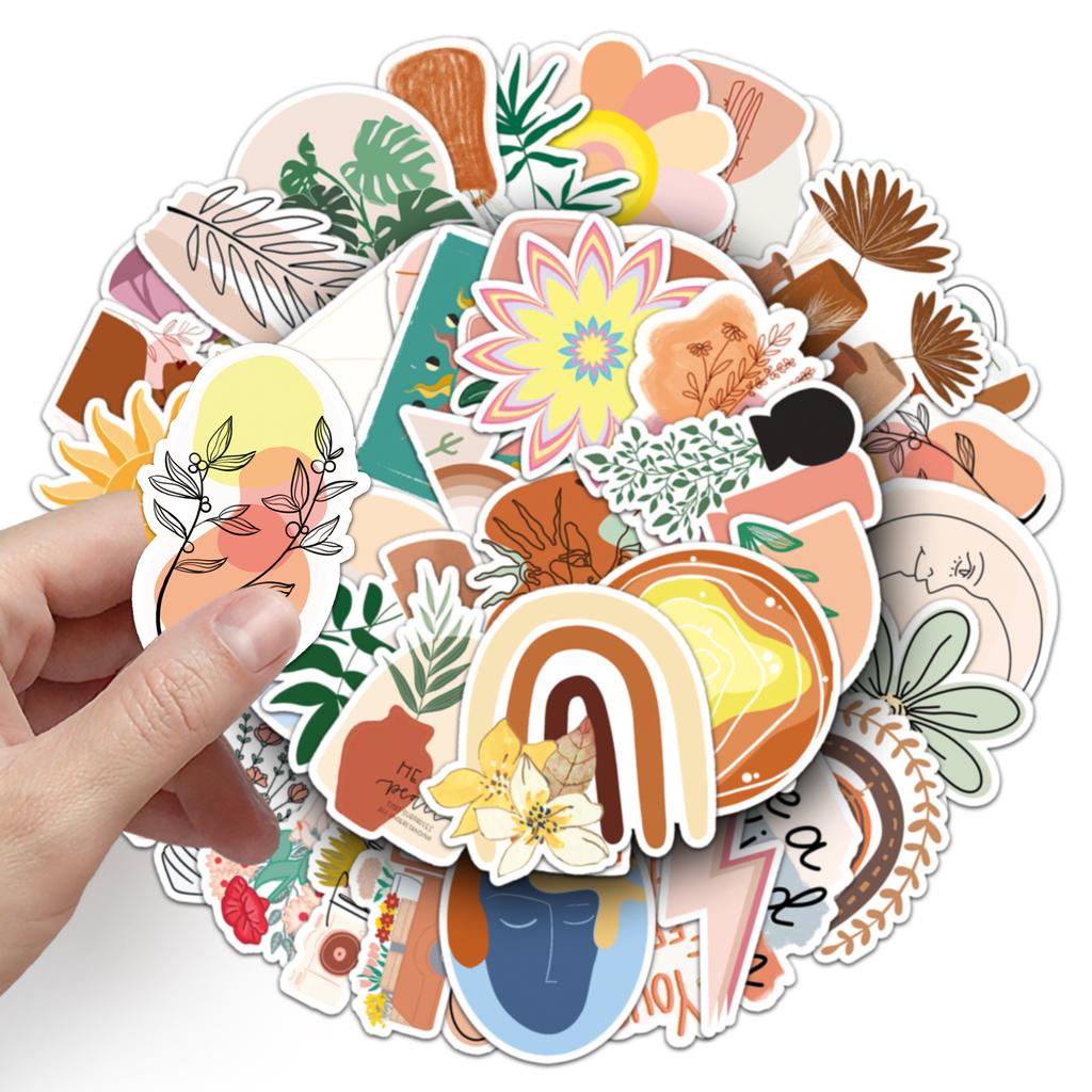 50 Bohemian Personalized Graffiti Small Fresh Nordic Style DIY Skateboard Suitcase Stickers Waterproof