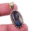 Natural Pietersite Gemstone 925 Solid Sterling Silver TwoTone Pendant 1.50" G5u89