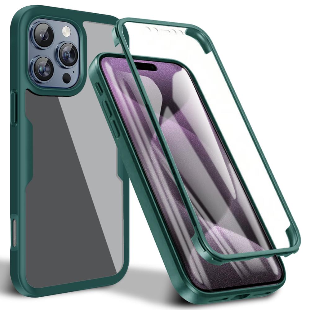 Чехол для iPhone 16 Pro Max Акрил+ТПУ Прозрачная крышка для телефона с ПЭТ-пленкой для экрана