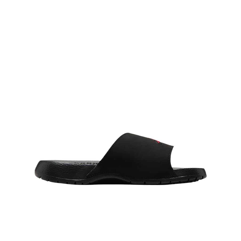 Air Jordan Hydro 5 Retro Slide GS Black Metallic Kids Sneakers Silver Fire-Red 555511-061