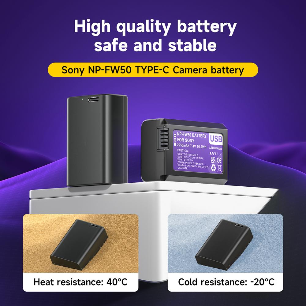 PALO 7,4 В 2250 мАч USB NP-FW50 NP FW50 NPFW50 Аккумулятор для Sony Alpha a 6500a 6300 a6000 a5000 a3000 NEX-3 a7R a7S NEX-7