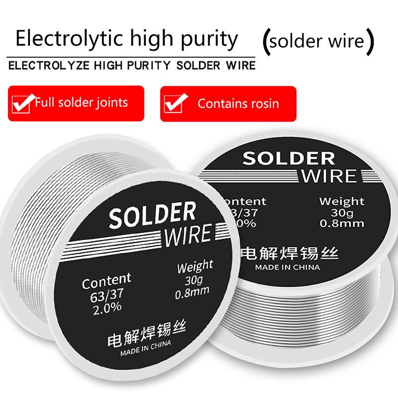 30G 0,8 мм сварочная проволока для припоя, проволока для пайки с канифолью высокой чистоты и низкой плавкостью