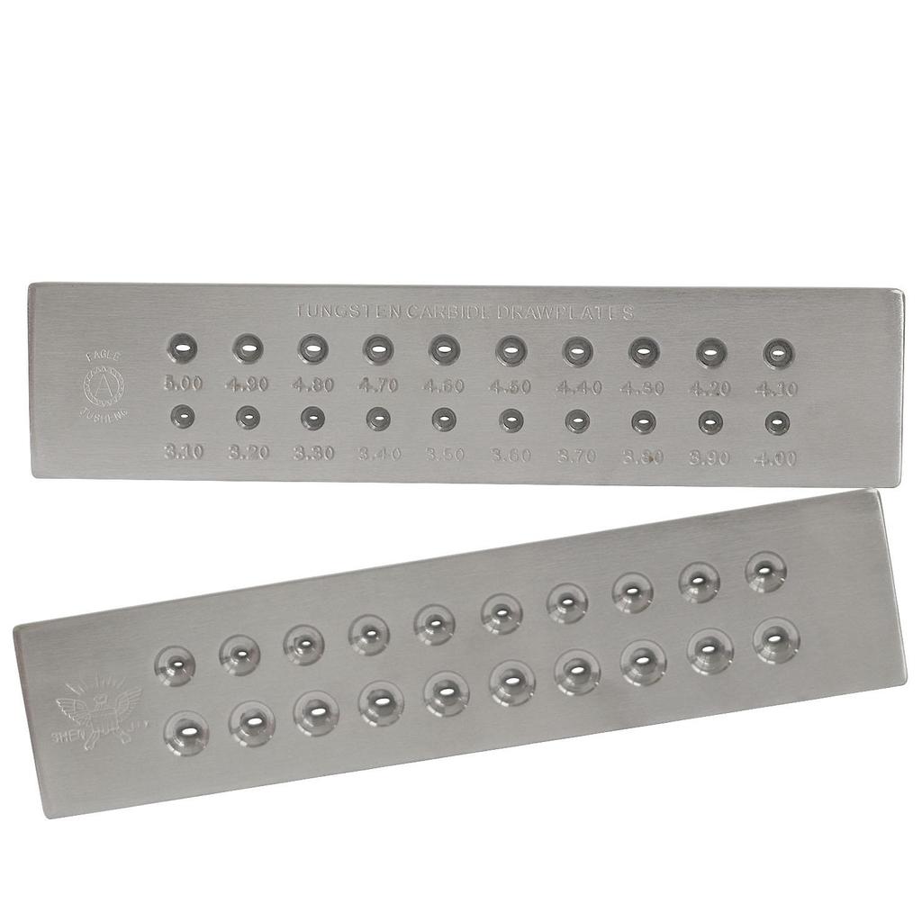 Детали инструментов овальной формы, карбидная проволока Occus, вытяжная пластина для изготовления ювелирных изделий, инструменты для изготовления ювелирных изделий, пластина для вытягивания ювелирных изделий, размер отверстий 3,10-5,00, 20 отверстий