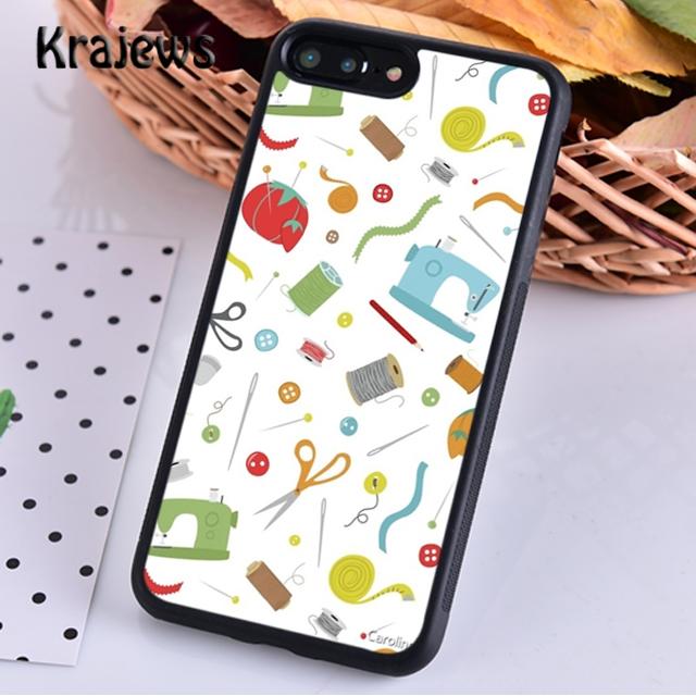 Sewing Scissors Buttons For iPhone 17 Air 16 Phone Case Cover 15 14 plus 12 13 pro max coque Shell Fundas