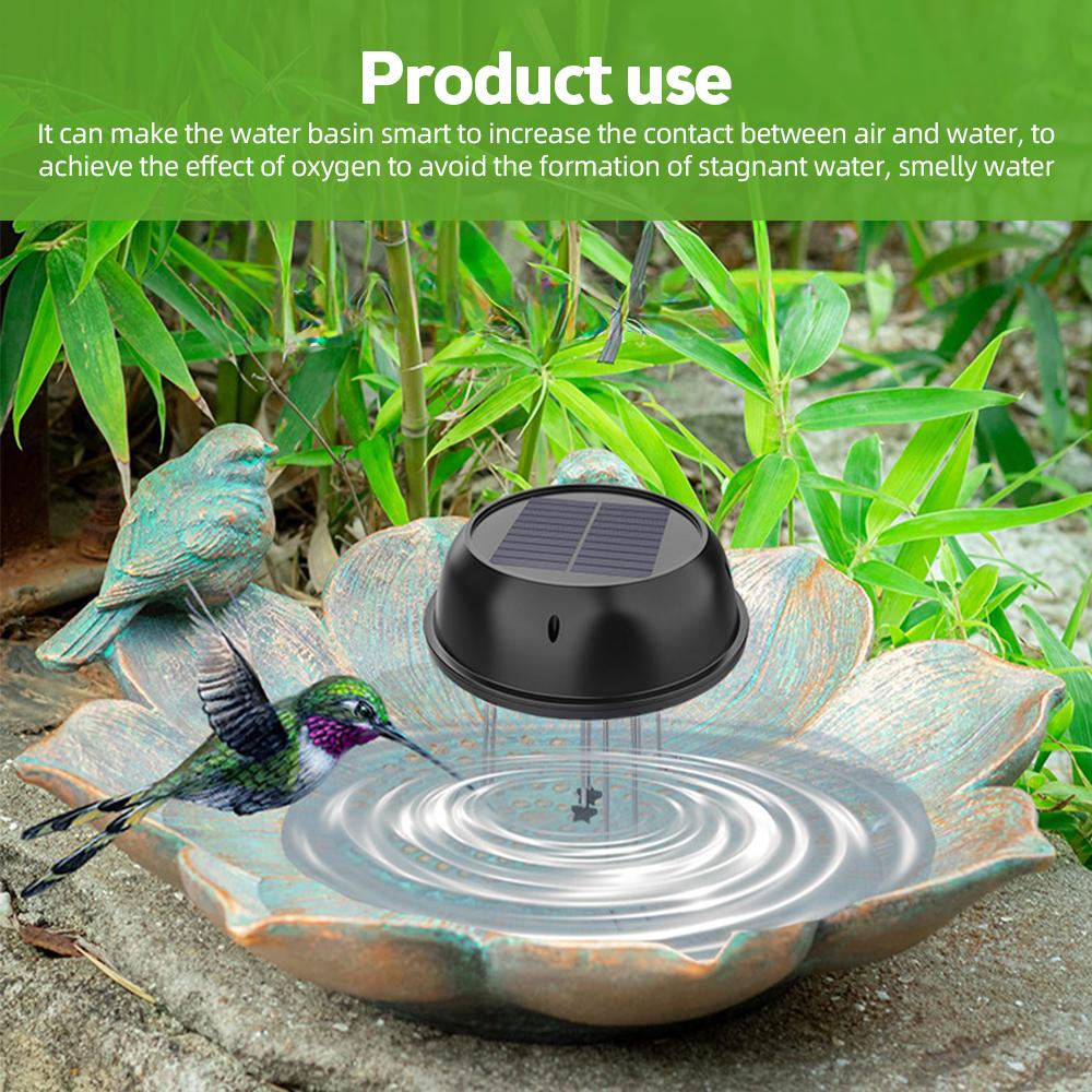 Solar Water Wiggler for Bird Bath Round Shaped 5V 0.5W Solar Powered Water Agitator Bubbler for