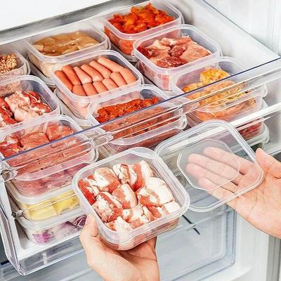 6 шт. 350 мл холодильник коробка для хранения замороженного мяса коробка для хранения свежести накладные органайзеры контейнеры для хранения продуктов