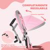 Kids Tricycle, 6-in-1 Handle, Adjustable Canopy, Safety Belt, 1-5 Years, Pink
