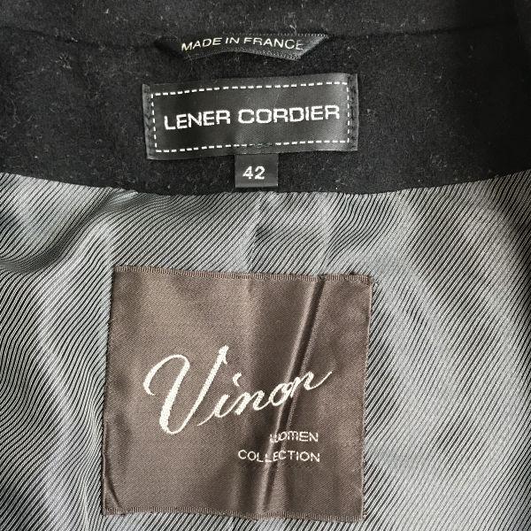 LENER CORDIER Кашемировое пальто женское L-XL темно-синее Франция/Япония(ИСПОЛЬЗОВАЛ)