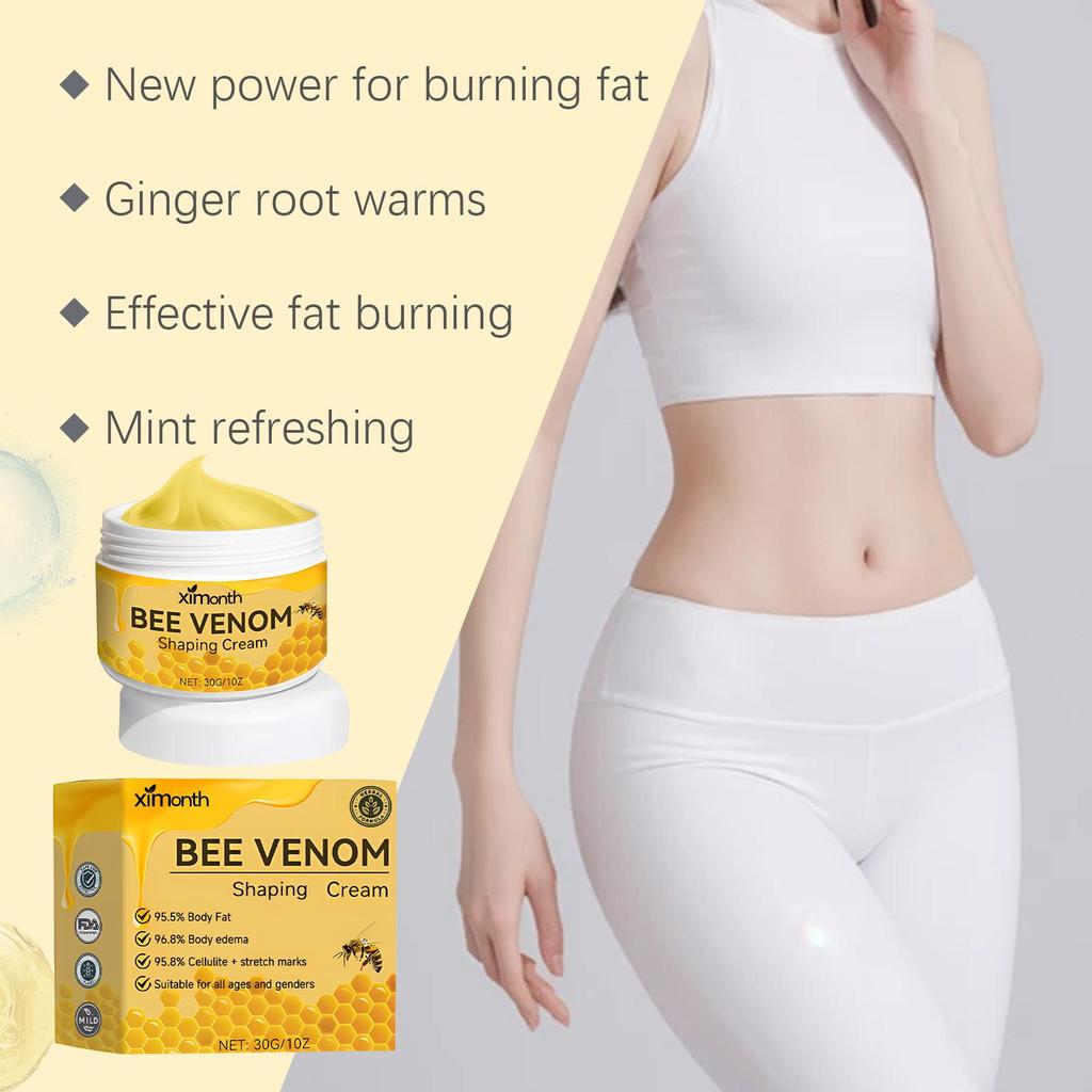 XIMONTH Крем для похудения и моделирования тела с пчелиным ядом Curve Body Slimming and Firming Skin Крем для контурирования тела для большого живота