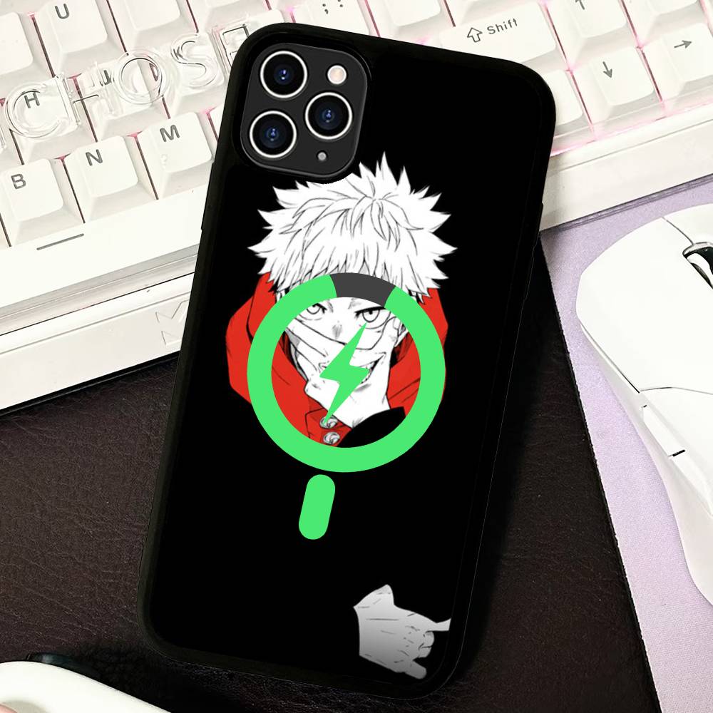 Jujutsu Kaisen Anime Itadori Yuji Classic Vintage Phone Case Magesafe Magnetic Wireless Charge Case For IPhone 16 11 12 13 14